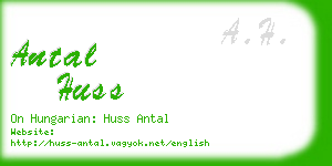 antal huss business card